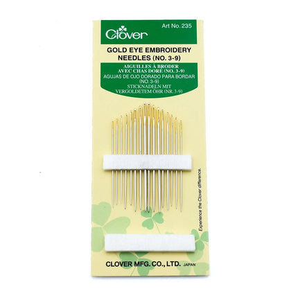 Gold Eye Embroidery Needles 3/9