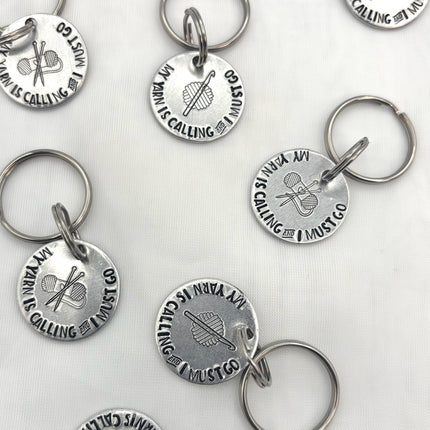Hand Stamped Keychain Charm