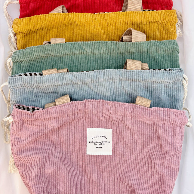 Drawstring Corduroy Project Bags